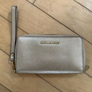 Michael Kors Gold Clutch Wallet